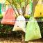 2015 fashion wholesale pp woven drawstring bag, string bag with logo in custom