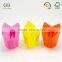 disposable baking cups cupcake liners tulip shaped solid color paper material