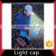 LED beanie Lighted Hats with custom logo pattern