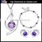 Elegant women's 925 sterling silver imitation diamond jewelry set                        
                                                Quality Choice