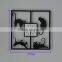 New Fashion Customizable Four Cats Black Quadrate Acrylic Wall Clock Quality Choice