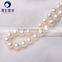10-11mm high luster round shape white statement necklace of natural fresh water pearl