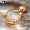 2016 Japan Akoya Seawater Classic engagement natural pearl rings for women 18k gold