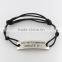 Custom jewelry leather strap logo id bracelets for men