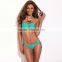 In stock! RELLECIGA Jungle Jewel Fashion Bandeau Bikini Swimwear - Classic Solid Aqua Green with 1/2 Mild Push-up Cup