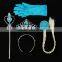 Kids Frozen Elsa Princess Wig BB Hairpin Gloves Fairy Wand Crown Set