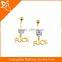 2016 Wholesale different button and different color316l stainless steel belly ring with zircon