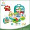 Luxury kids supermarket toy cash register toy with mini food toys