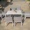 aluminum table top outdoor dining set, grey rattan outdoor dining chair and table