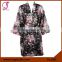 300807 Women Floral Satin Dressing Gown