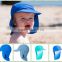 Wholesale Boys Sun UV Protective Beach Safari Swim Flap Hat Light Blue for kids aged 2-8yrs