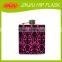 2014Hot Sale Stainless Steel Hip Flask Silk Screen Painting Simple And Elegant