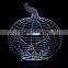 3D Optical Illusion Pumpkin Night Lamp Night Light 10 Colorful LEDs Ultra-thin Acrylic Light Panel AA Battery or DC 5V