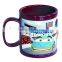 High Quality Food Grade Embossed Beautiful Girl Pattern Rubber Tea Mug