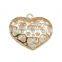 Wholesale Gold Heart Hollow Jewelry Locket Pendant