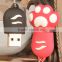 Promotion gift cute pvc usb flash drive with logo printing