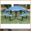 (TB-60)Arlau hot-sale outdoor metal table with umbrella hole
