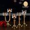 New Products Set of 3 Plated Florid Wedding Gift Gold Candle Holder