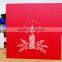 new design 3d pop up christmas candle greeting card for new year