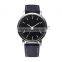 2016 customized your logo stainless steel leather quartz watch luxury men Watches men