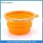 Portable folding plastic pet bowl silicone pet bowl pet food bowl