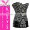 Stain pattern latex rubber underbust ladies corset
