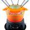 cast iron fondue set