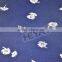 navy blue Ethnic flower print fabric Stretch Twill Fabric