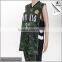 sublimated camo blue reversible basketball jerseys/custom digital camo basketball uniform