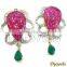 Ruby Diamond 14K Gold Earrings, Gold Earrings, Earrings Jewelry