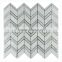 carrara gray and white honed 3d herringbone marble mosaics