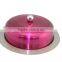 Round stainless steel butter dish