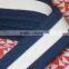 Wide heavy duty navy blue and white color elastic band for your fashion design decorative