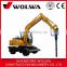multi-function wheel excavator with ground hole drill for sale
