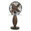 Polyresin Decorative Stand Fan, 16 Inch, Metallic Retro Fan