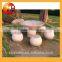 Garden marble top wood dining table for outdoor furniture