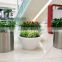 FO-9003 Round stainless steel flower pots garden decoration