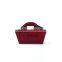 Leatherette Storage Basket Gift Basket With Handles,Red