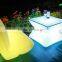 L shape led luminous outdoor garden chair and beach furniture