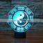 Eight Diagrams 3D Vision Night Light 7 Color Change LED Table Lamp Xmas Toy Gift
