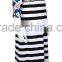 Family matching same outfits clothes sets mother and daughter Floral Striped Patchwork Long Dress