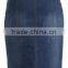 Lady's Newest Fashion Front Buttons Embellished Jean Skirt