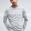 Custom Logo Long Raglan Sleeve Crew Neck Grey Men's 87% Cotton 13% Viscose Casual Blank Sweatshirt