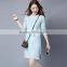 2017 Latest spring sweater dress with pocket for ladies Korean style women fashion sweater