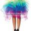 TuTu Neon Rainbow Skirt Tail Gown Dress Tuxedo Ballet Dance Club tutu