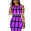 Europe And America Printing Jumper Skirt Sexy One-Piece Dress