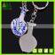 Custom Chinese Blue White Porcelain Metal Keychain