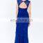 elegant and stunning mermaid squared neck lace evening gown dress