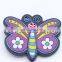 soft pvc cute yellow bee shaped rubber magnet for fridge decor
