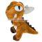 2017 New 10cm Plush Brown Mini Dinosaur Toys Pendant Fashion Custom Stuffed Animal Soft Tiy Plush Dinosaur Keychain